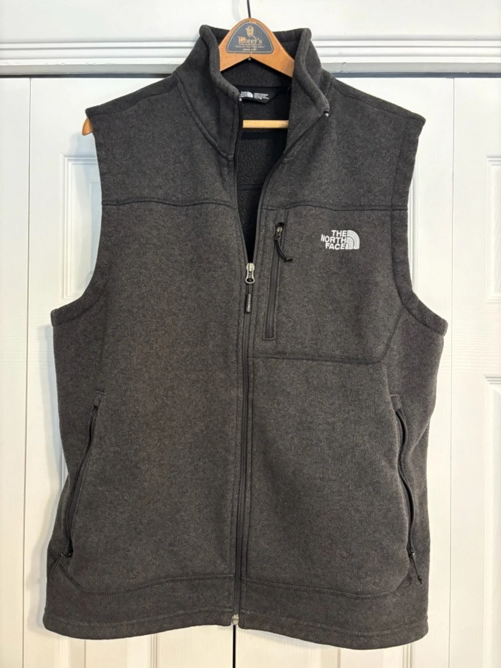 The North Face Gordon Lyons Fleece Vest Mens XL Dark Gray Heather Full Zip